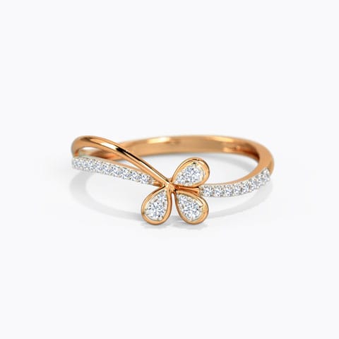 Springtime Diamond Ring Diamond Rings 14 Karat Rose Gold Springtime Diamond Ring