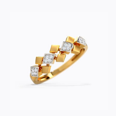 Fancy Diamond Band Diamond Rings 14 Karat Yellow Gold Fancy Diamond Band