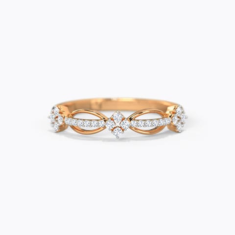 Olivia Elegant Diamond Band Diamond Rings 14 Karat Rose Gold Olivia Elegant Diamond Band