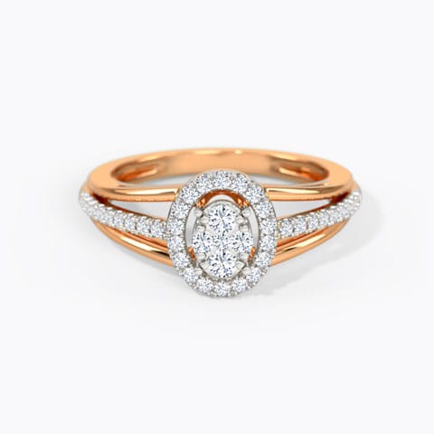 Alfreya Elegant Diamond Ring Diamond Rings 14 Karat Rose Gold Alfreya Elegant Diamond Ring