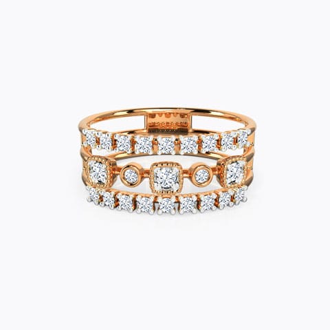 Claire Wonderful Diamond Band Diamond Rings 14 Karat Rose Gold Claire Wonderful Diamond Band