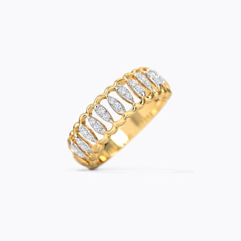 Stella Gorgeous Diamond Band Diamond Rings 14 Karat Yellow Gold Stella Gorgeous Diamond Band