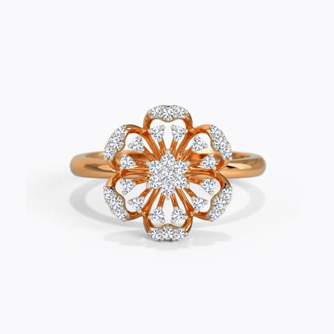 Brea Florence Diamond Ring Diamond Rings 14 Karat Rose Gold Brea Florence Diamond Ring
