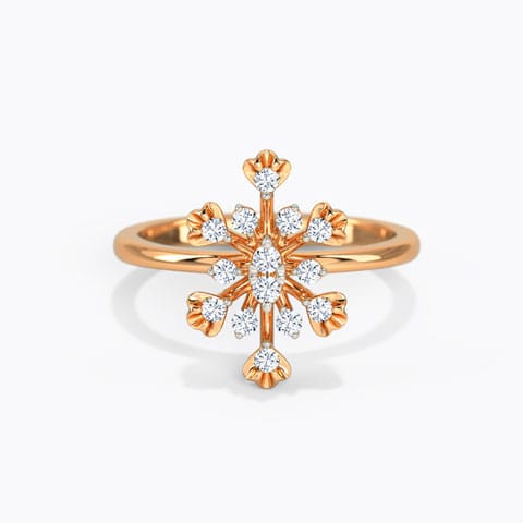 Senora Floret Diamond Ring Diamond Rings 14 Karat Rose Gold Senora Floret Diamond Ring