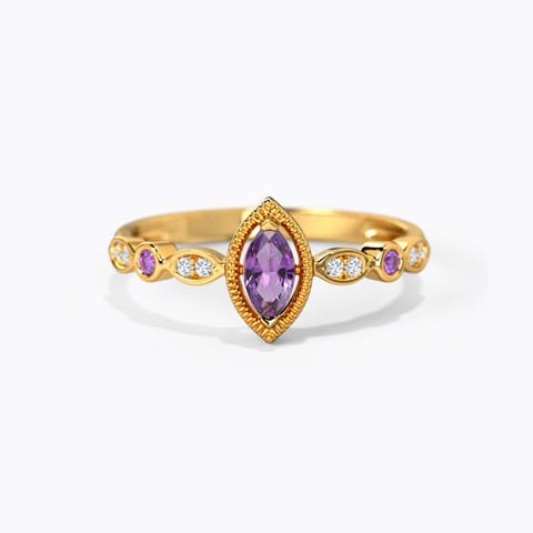 Sarah Grandiose Gemstone Ring Diamond,Gemstone Rings 14 Karat Yellow Gold Sarah Grandiose Gemstone Ring