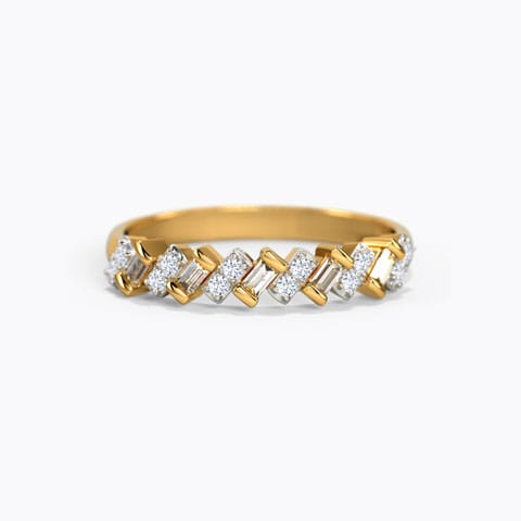 Ivy Trendy Diamond Band Diamond Rings 14 Karat Yellow Gold Ivy Trendy Diamond Band