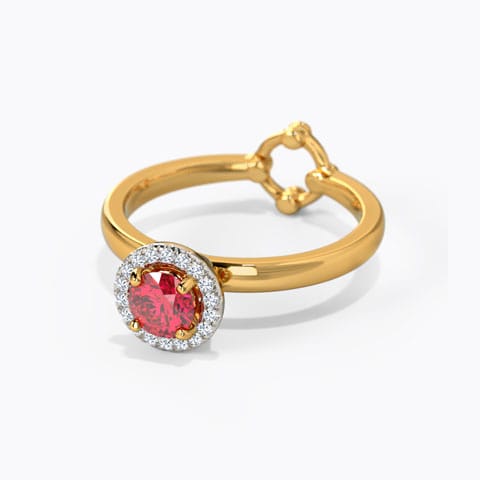 Adjustable Ring by Sanskriti Diamond,Gemstone Rings 18 Karat Yellow Gold Adjustable Ring by Sanskriti