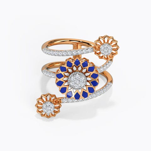 Halima Diamond Ring Diamond Rings 14 Karat Rose Gold Halima Diamond Ring
