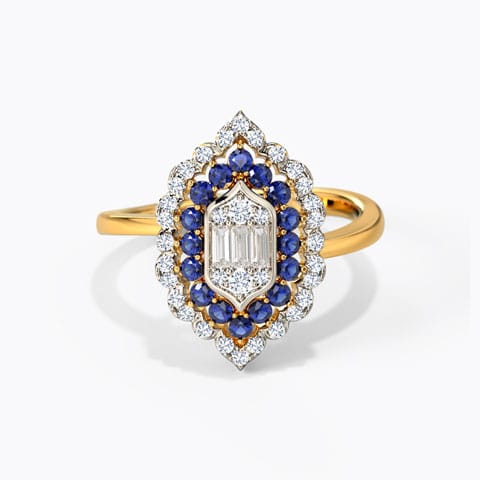 Zilli Radiant Gemstone Ring Diamond,Gemstone Rings 14 Karat Yellow Gold Zilli Radiant Gemstone Ring