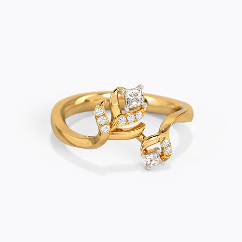 Zaki Diamond Ring Diamond Rings 14 Karat Yellow Gold Zaki Diamond Ring