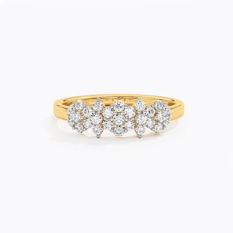 Ella Remarkable Diamond Band Diamond Rings 14 Karat Yellow Gold Ella Remarkable Diamond Band
