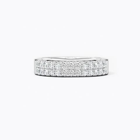Hailey Magic Diamond Band Diamond Rings 14 Karat White Gold Hailey Magic Diamond Band