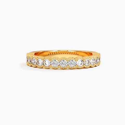 Julia Charming Diamond Band Diamond Rings 14 Karat Yellow Gold Julia Charming Diamond Band