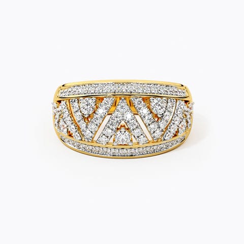 Audrey Grand Diamond Band Diamond Rings 14 Karat Yellow Gold Audrey Grand Diamond Band