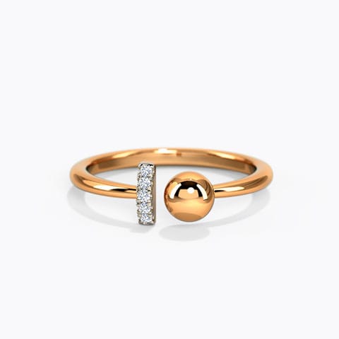 Orb Open Diamond Ring Diamond Rings 18 Karat Rose Gold Orb Open Diamond Ring