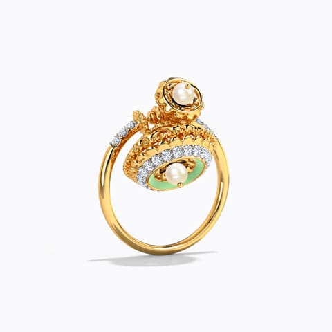Yesfir Gemstone Ring Diamond,Gemstone Rings 14 Karat Yellow Gold Yesfir Gemstone Ring