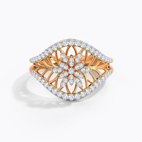 Sia Diamond Ring Diamond Rings 14 Karat Rose Gold Sia Diamond Ring
