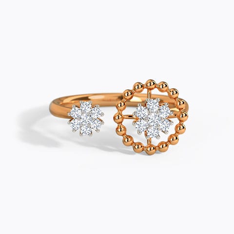 Zeldina Sphere Diamond Ring Diamond Rings 14 Karat Rose Gold Zeldina Sphere Diamond Ring