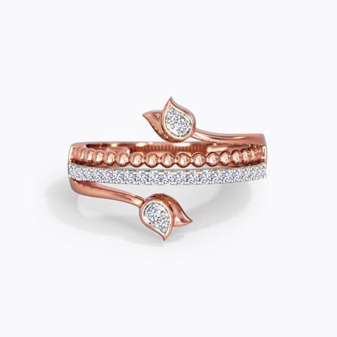 Florinca Tulip Diamond Ring Diamond Rings 14 Karat Rose Gold Florinca Tulip Diamond Ring