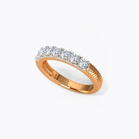 Lupita Diamond Band Diamond Rings 14 Karat Rose Gold Lupita Diamond Band