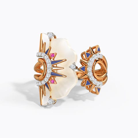 Judi Diamond Ring Diamond,Gemstone Rings 14 Karat Rose Gold Judi Diamond Ring