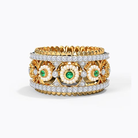 Yasiman Diamond Ring Diamond,Gemstone Rings 14 Karat Yellow Gold Yasiman Diamond Ring