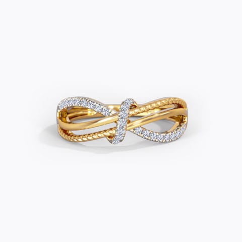 Belena Infinity Diamond Ring Diamond Rings 14 Karat Yellow Gold Belena Infinity Diamond Ring