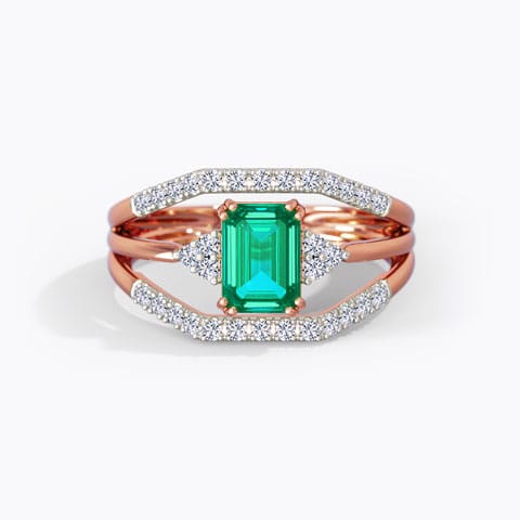 Donya Gemstone Ring Diamond,Gemstone Rings 14 Karat Rose Gold Donya Gemstone Ring