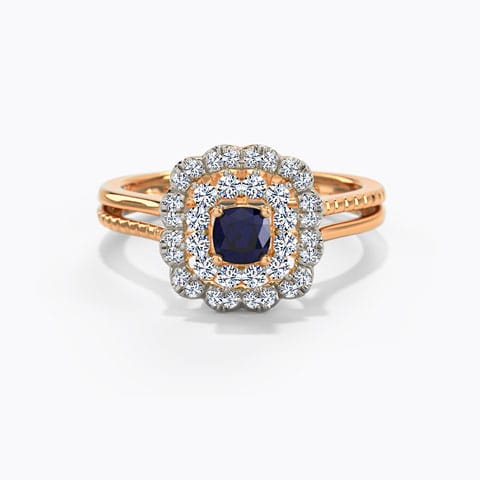 Sea cluster Diamond Ring Diamond,Gemstone Rings 14 Karat Rose Gold Sea cluster Diamond Ring