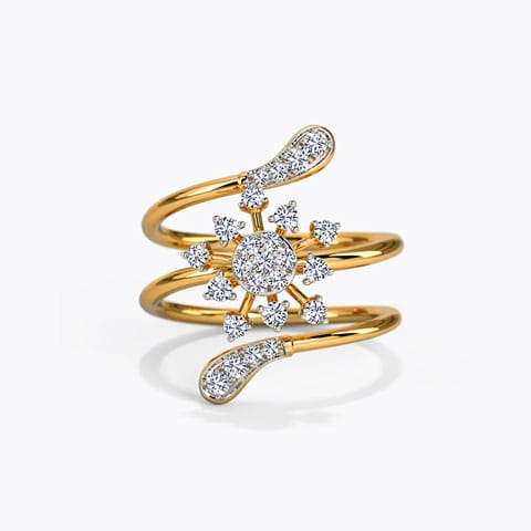 Nuha Diamond Ring Diamond Rings 14 Karat Yellow Gold Nuha Diamond Ring