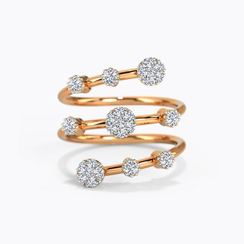 Qistina Diamond Ring Diamond Rings 14 Karat Rose Gold Qistina Diamond Ring