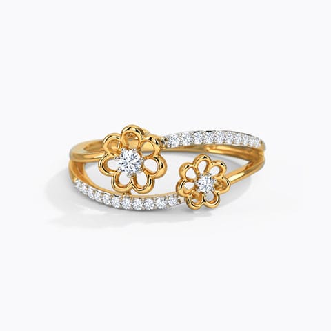 Florania Diamond Ring Diamond Rings 14 Karat Yellow Gold Florania Diamond Ring