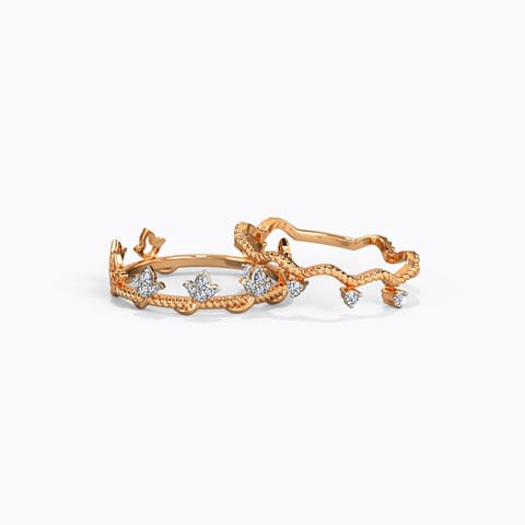 Lucerna Stackable Diamond Band Diamond Rings 14 Karat Rose Gold Lucerna Stackable Diamond Band
