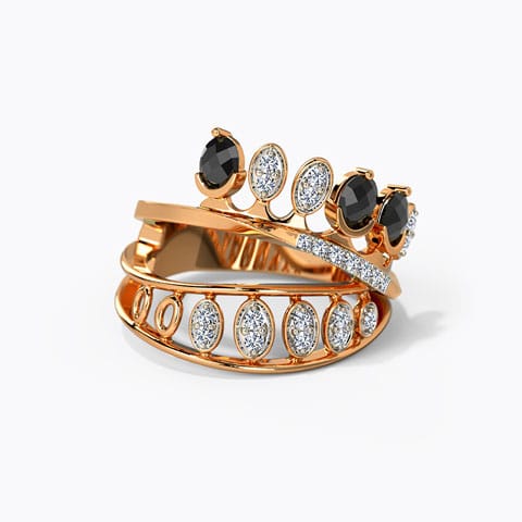 Alluring Gemstone Ring Diamond,Gemstone Rings 14 Karat Rose Gold Alluring Gemstone Ring