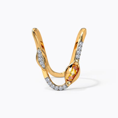 Aadhira Glim Gemstone Ring Diamond,Gemstone Rings 14 Karat Yellow Gold Aadhira Glim Gemstone Ring