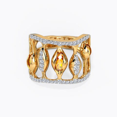 Glowy Stairway Gemstone Band Diamond,Gemstone Rings 14 Karat Yellow Gold Glowy Stairway Gemstone Band