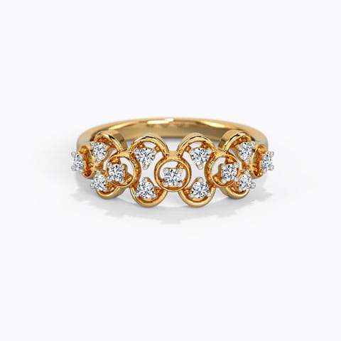 Vivienne Diamond Band Diamond Rings 14 Karat Yellow Gold Vivienne Diamond Band