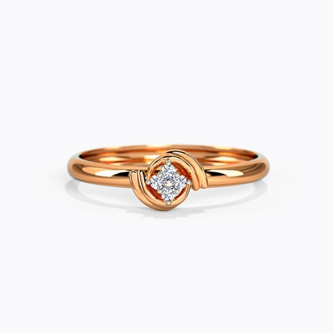 Saanvi Swirl Diamond Ring Diamond Rings 14 Karat Rose Gold Saanvi Swirl Diamond Ring