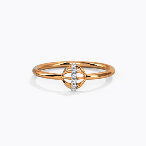 Aarushi Circlet Diamond Ring Diamond Rings 14 Karat Rose Gold Aarushi Circlet Diamond Ring