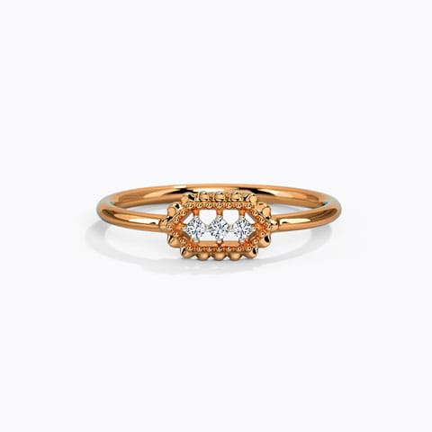 Bani Gleaming Diamond Ring Diamond Rings 14 Karat Rose Gold Bani Gleaming Diamond Ring