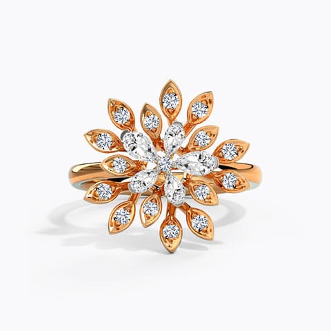 Zoya Bloom Diamond Ring Diamond Rings 14 Karat Rose Gold Zoya Bloom Diamond Ring