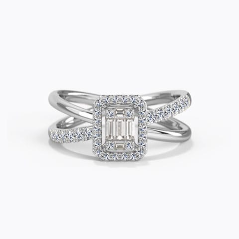 Millie Linear Diamond Ring Diamond Rings 14 Karat White Gold Millie Linear Diamond Ring