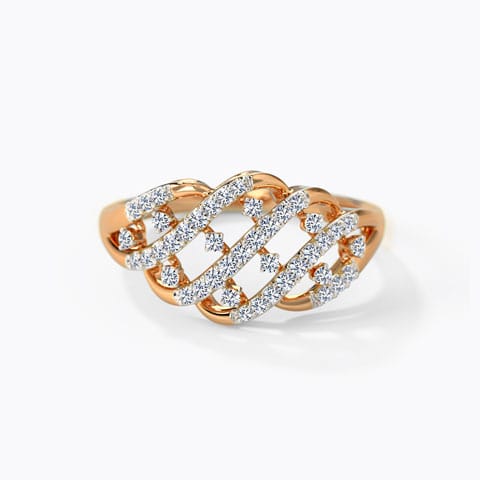 Rivenna Diamond Band Diamond Rings 14 Karat Rose Gold Rivenna Diamond Band