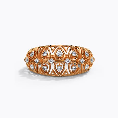 Nicera Diamond Band Diamond Rings 14 Karat Rose Gold Nicera Diamond Band