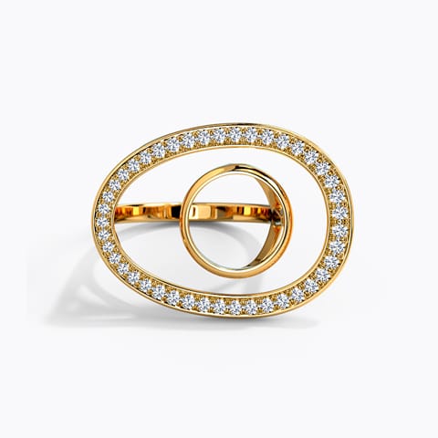 Splendor Lines Diamond Ring Diamond Rings 14 Karat Yellow Gold Splendor Lines Diamond Ring