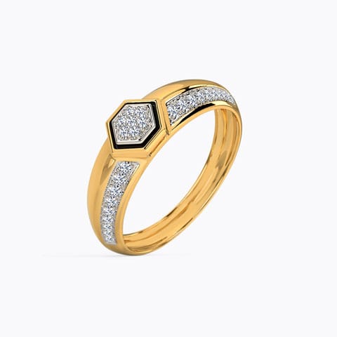 Ovva Diamond Ring For Men Diamond Rings 14 Karat Yellow Gold Ovva Diamond Ring For Men