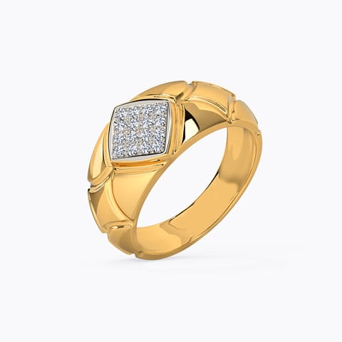 Muun Diamond Ring For Men Diamond Rings 14 Karat Yellow Gold Muun Diamond Ring For Men