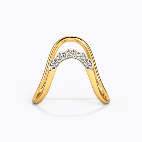 Blooming Diamond Vanki Ring Diamond Rings 14 Karat Yellow Gold Blooming Diamond Vanki Ring