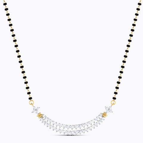 Marga Diamond Mangalsutra Diamond Mangalsutra 18 Karat Yellow Gold Marga Diamond Mangalsutra