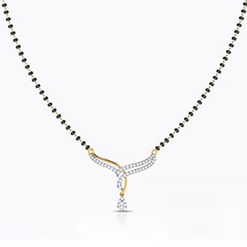 Ischiya Diamond Mangalsutra Diamond Mangalsutra 18 Karat Yellow Gold Ischiya Diamond Mangalsutra